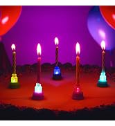 BEST PARTY EVER! Cake Brites Flashing Candle Holders, Color-Changing Birthday Cake Lights for Can...