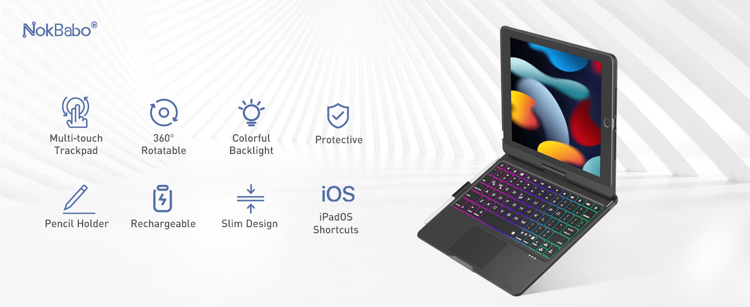 iPad 10.2 inch case with keyboard,iPad Pro 10.5 keyboard case