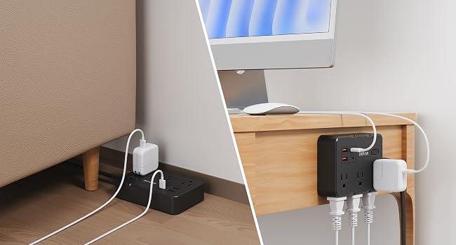 power strip flat plug