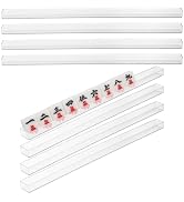 WADORN 8Pcs Mini Mahjong Racks, Clear Acrylic Mini Tiles Game Holder PreventFalling Compact Porta...