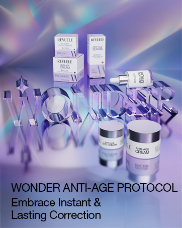 Purple background showing Revuele Wonder Anti-Age Protocol