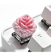 Tapbloom Artisan Keycaps, Cute Blooming Flower Custom Cover Caps for MX Mechanical Keyboard, Resi...