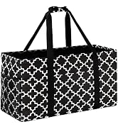 GhvyenntteS Extra Large Utility Tote Bag with Metal Wire Frame & Reinforced Bottom Board, Standin...
