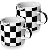 ABRUTY Espresso Cups, 5 OZ Ceramic Double Spouts Cups, Espresso Shot Cup with Handle and Measurin...