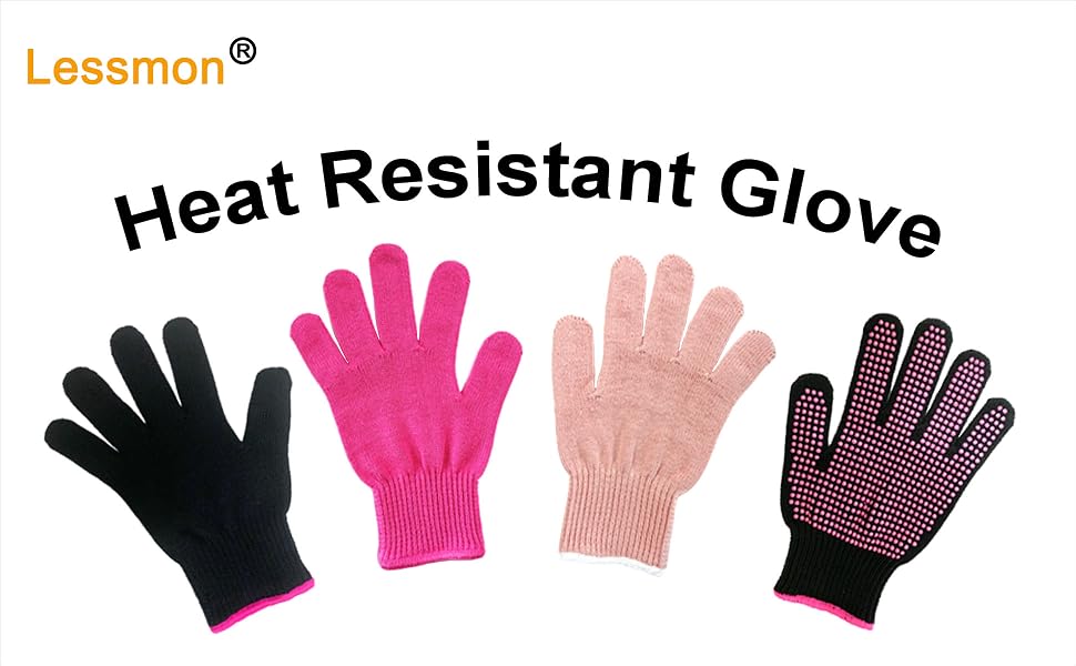 heat resistant glove for curling iron
