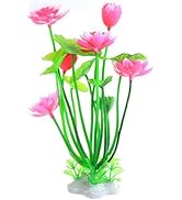 WNHNO Artificial Water Plants, Aquatics Grass Flower Simulation Plastic Artificial Lotus Fish Tan...
