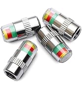 KURAMI Tire Pressure Caps 32 psi 2.2 bar TPMS Tire Pressure Monitor Sensor Indicator 3 Color Eye ...