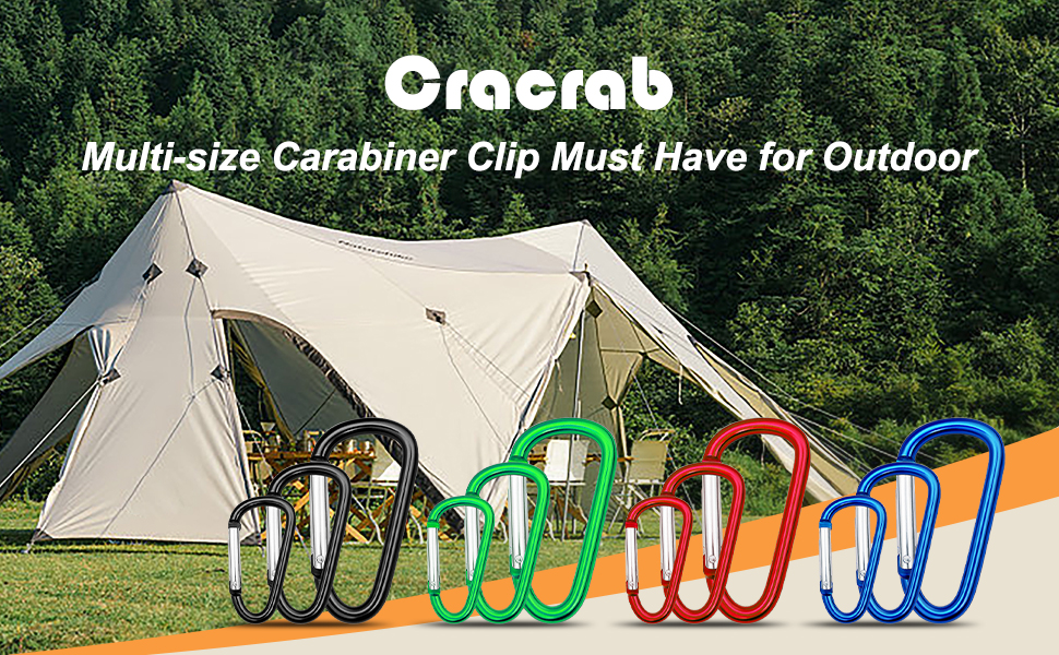 carabiner clips assorted sizes