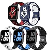 Lerobo 5 Pack Sport Band Compatible with Apple Watch Ultra 2 & Ultra Band 49mm 46mm 45mm 44mm 42m...