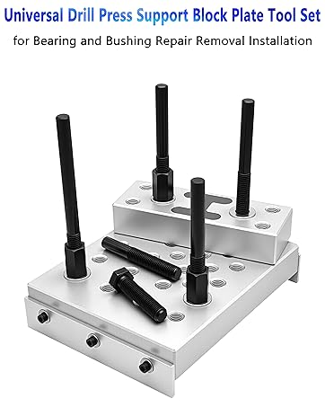 ZKTOOL Universal Drill Press Support Block Plate Tool Set Kit, 30 Ton