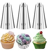 FANTEXY 3 Pieces Large 853 Piping Tips Set,Cake Decorating Set,Cupcake Piping Tips,Icing Tips for...
