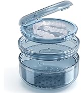 Denture Case Retainer Cleaning Case: 2 in 1 Retainer Case, No-Leak Denture Bath Box Cup, Complete...