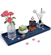 Bloss Counter Tray Set for Bathroom/Kitchen - 15.7" Blue Silicone Tray for Kitchen Countertop, So...