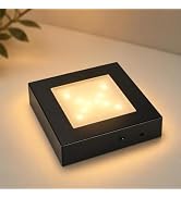 LOULIQIGIFT LED Light Base Black Square Display Multicolor Light Base | 3.1in display pedestals, ...