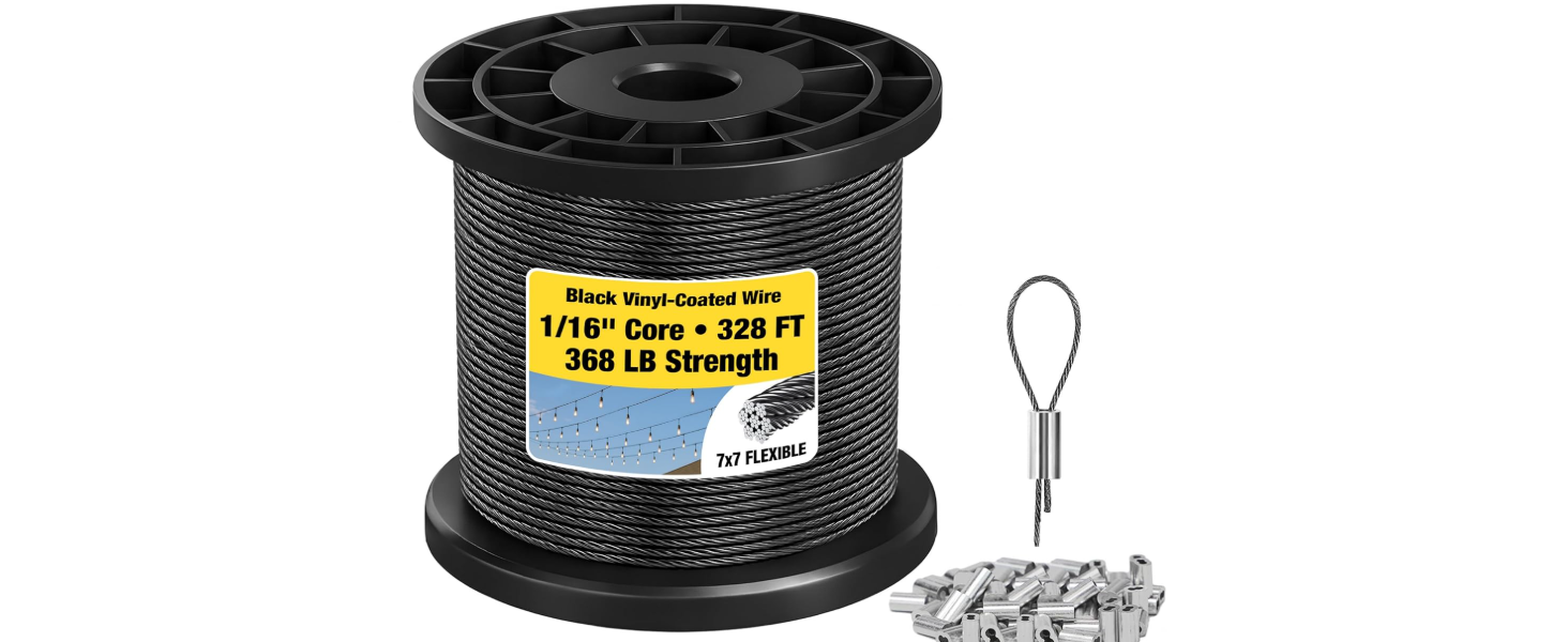 wire rope With Black Vinyl Coating