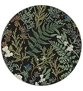TuY-MouseP-034 Dark Green Plant Mouse Pad, Vintage Green Fern Leaves Botanical Cottagecore Mouse ...