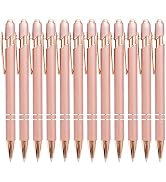 PASISIBICK 12 Pieces Rose Gold Ballpoint Pen with Stylus Tip, 2 in 1 Rose Gold Stylus Pens Stylis...