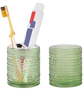 Tonxus Toothbrush Holders for Bathrooms,Glass Toothbrush Holder,10oz Bathroom Tumbler and Mouthwa...