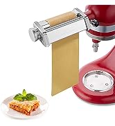 Patsa Roller Attchemnt for Kitchenaid Stand Mixer, Pasta Roller Kitchenaid Attachment, Stainless ...