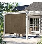 Amagenix Outdoor Roller Shades, 220GSM HDPE Exterior Cordless Patio Shades Roll Up Outdoor Blinds...