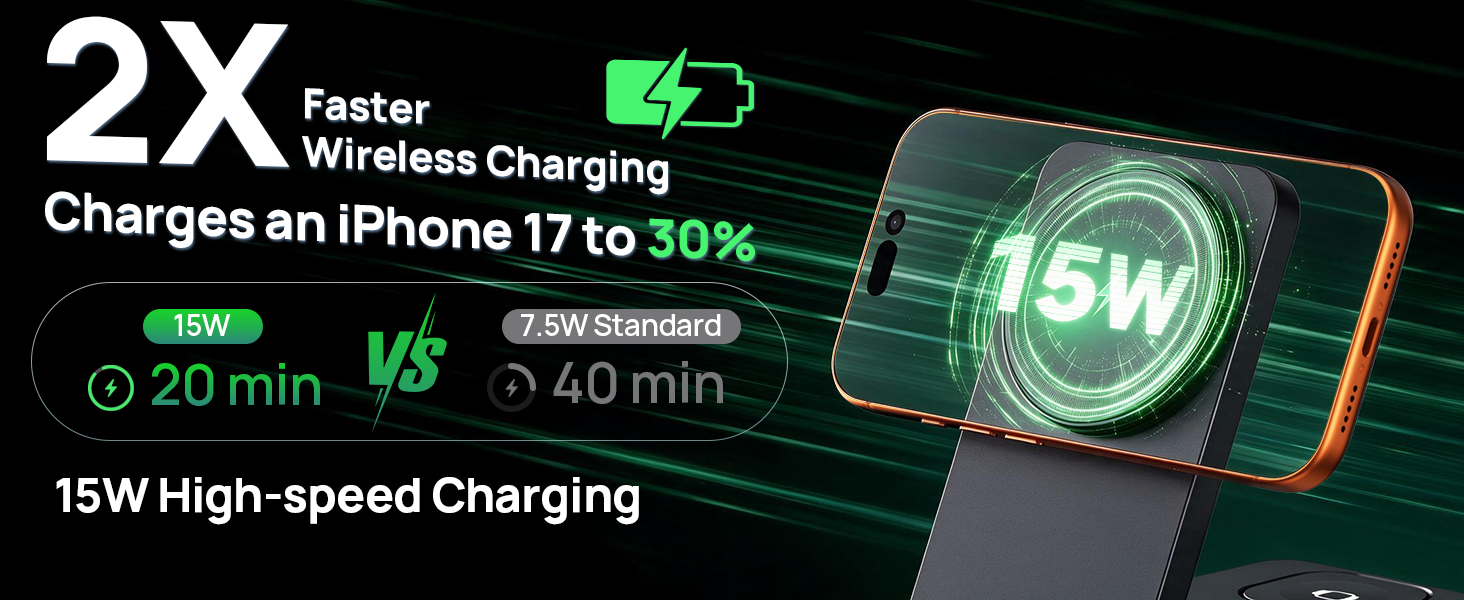 Foldable Phone and Watch Charging Dock for Apple iPhone