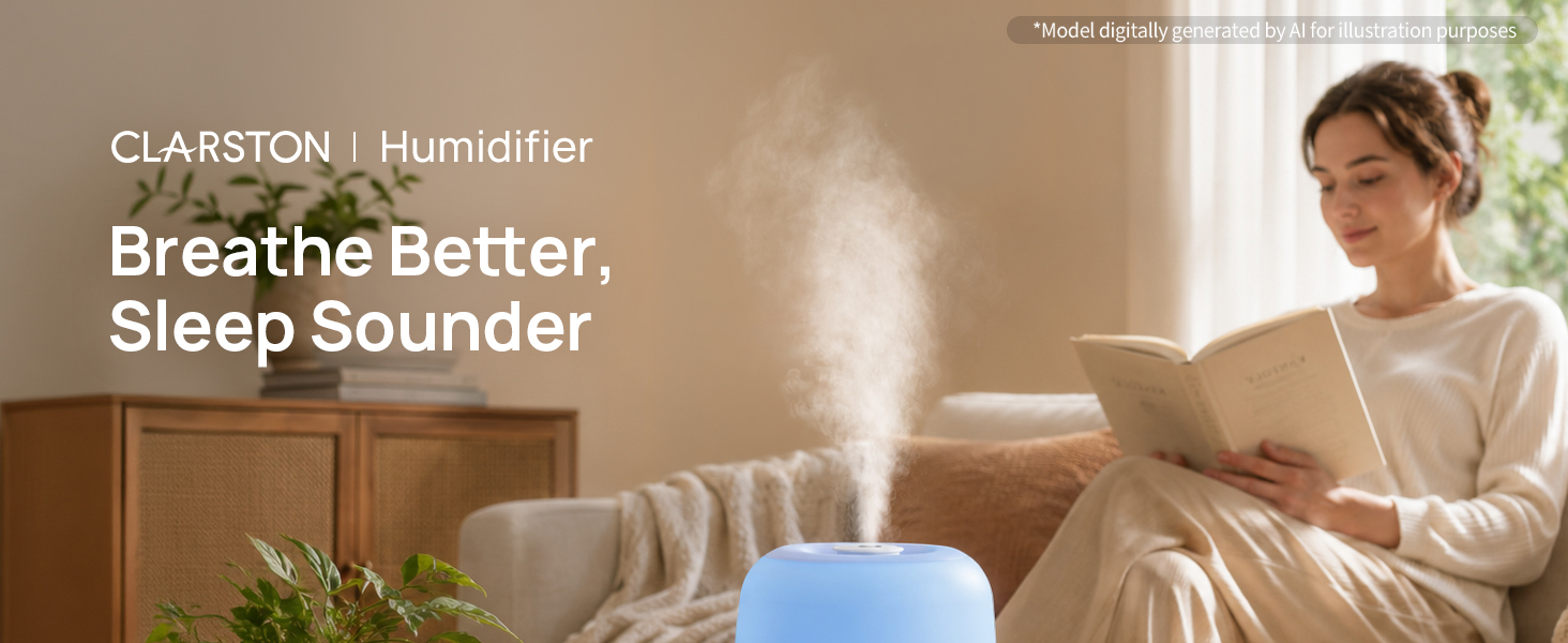 Clarston Humidifier, Breathe Better, Sleep Sounder