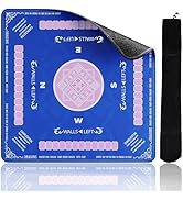 LXCREAT Blue Mahjong Mat with Rules for Table 32 x 32 Inch, Thickened Anti-Slip Noise Reduction M...