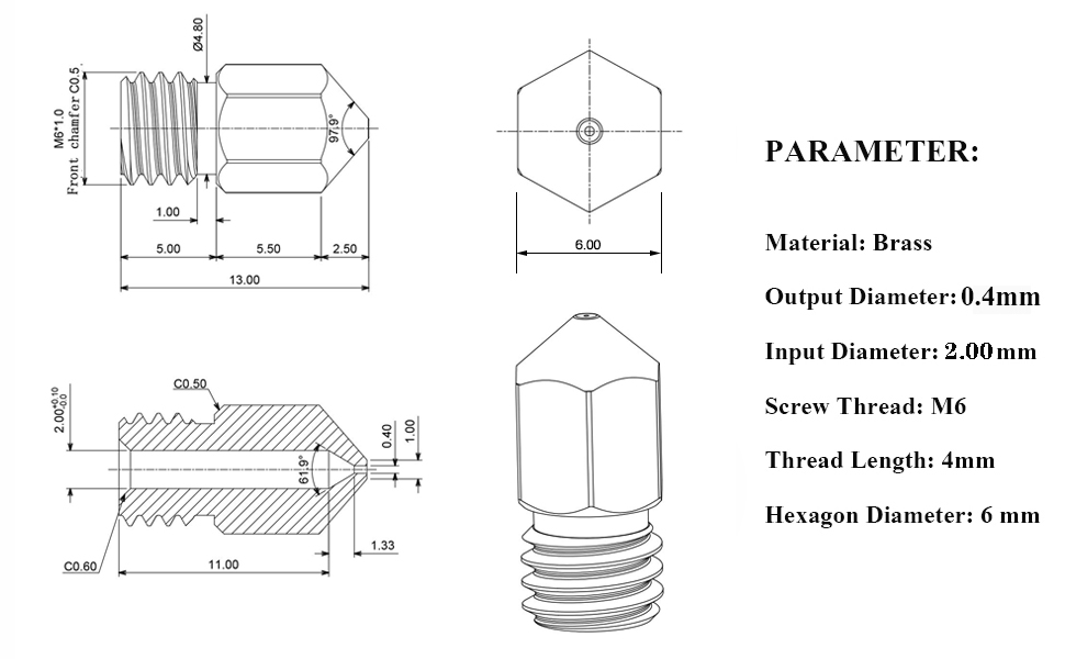 3D Printer Nozzles