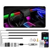Acrylic Ambient Lighting Car Interior Kit, 4 in 1 Dream Color Acrylic Led Strips Fiber Optic Ligh...