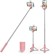 XIHAMA Selfie Stick Tripod with Light,3 in 1 Extendable Selfie Stick with Wireless Remote,Portabl...