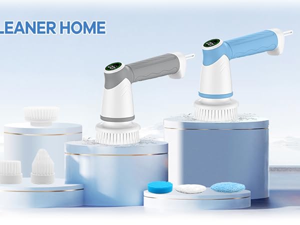 Electric Spin Scrubber, Cordless Power Scrubber Cleaning Scrubber for Bathroom