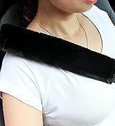 Amooca Soft Faux Fur Universal Fit Seatbelt Cover Car Truck SUV Airplane Seat Belt Shoulder Pad f...