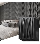 Art3d 24-Pack 3D Wall Panels for Interior Wall Décor, PVC Wavy Textured Accent Wall Paneling for ...