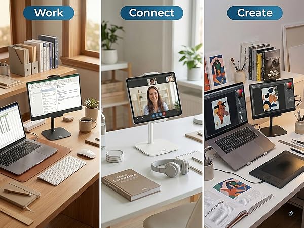 Cooper TabStand Mini iPad stand for desk for work, video calls and extended monitor