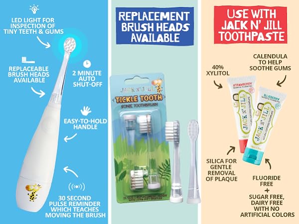 jack n jill tickle toothbrush for babies toddlers kids