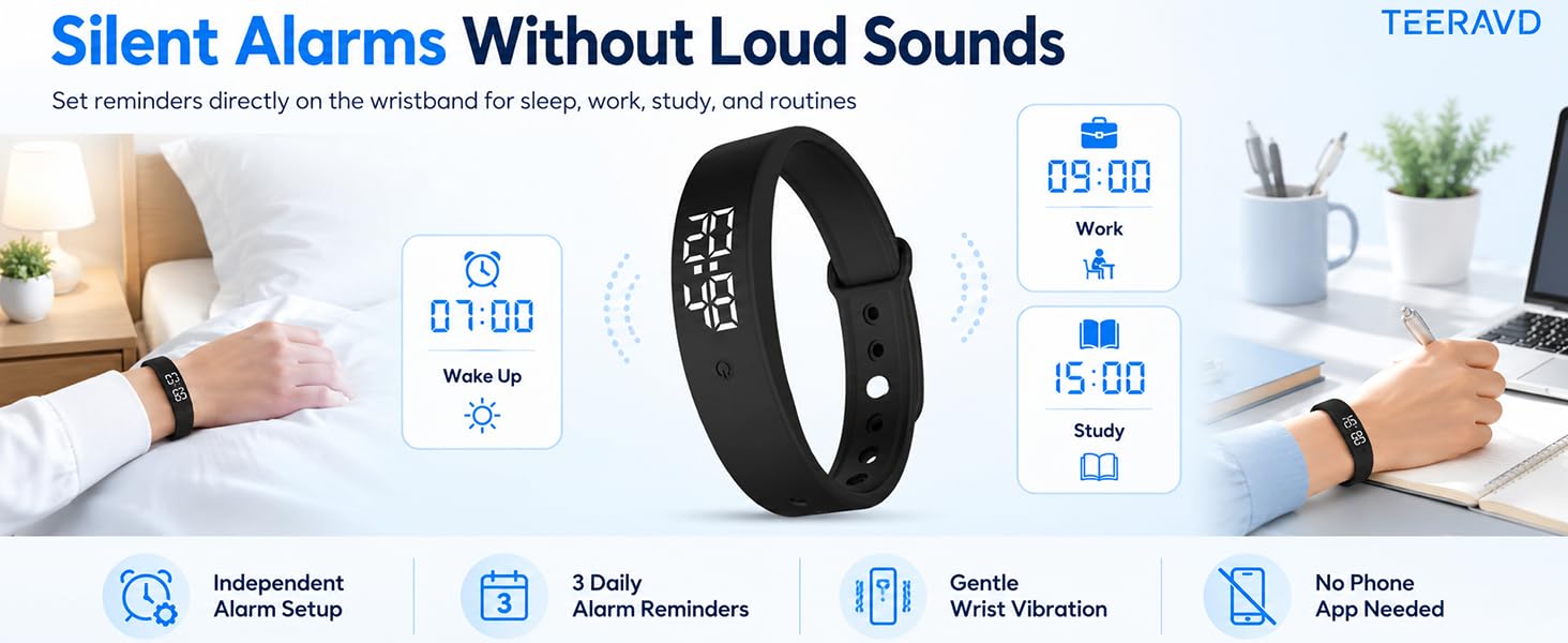 vibrating alarm wristband