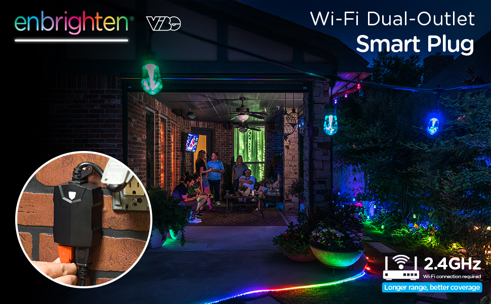enbrighten outdoor smart plug with 2 outlets