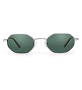 ZENOTTIC Small Octagonal Polarized Sunglasses for Women Men Hippie Metal Frame Retro Rectangle Su...