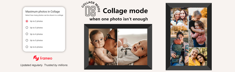 FRAMEO 10.1 Inch Smart WiFi Digital Photo Frame Digital Picture Frame Digital Calendar
