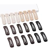 Cptots 20 PCS Small Rectangle Hair Barrettes For Women Non Slips Snap Clips For Thin Fine Hair,Ma...