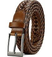 DOOPAI Mens Belts, Braided Leather Dress Belt,Woven Braided Belts for Gift Men Casual Jeans Golf