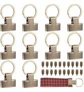 CALFOVERA 2 Colors 10 Sets Key Fob Hardware with Split Ring and Screws 1 Inch Keychain Wristlet H...