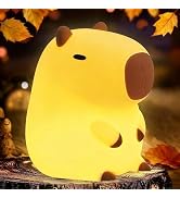 YR YRHH-PET Capybara Cute Night Light, Kids Squishy Fun Capybara Lamp, Rechargeable Dimmable Sili...