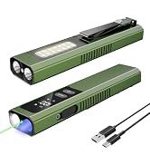Acoszero EDC Flat Flashlight 4 in 1 Pocket Magnetic Flashlight High Lumens Work Light with Green ...