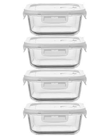 16oz Square Glass Food Containers with lids 2cup Square Glass Food Containers with lids