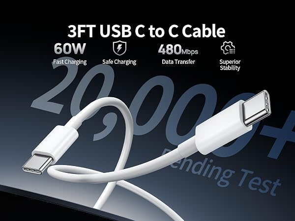 3FT USB C Cable