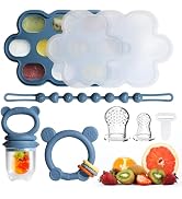 Baby Fruit Food Feeder & Breastmilk Popsicle Molds for Teething Relief, Baby Feeding Sets, 1 Free...