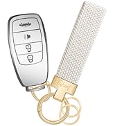 Fishent Stretchy Car Keychain, Nylon Braided Cool Key Chain for Women Men, Universal Key Fob Hold...