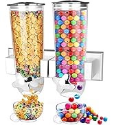 Cereal Dispenser Wall Mounted, Large Dry Food Dispenser with Cup, Grains Dispenser Wall Mounted, ...