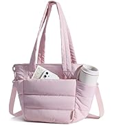 BAGSMART Lunch Bag Women Small Insulated Tote with Lunch Compartment Quilted Lightweight Puffy To...